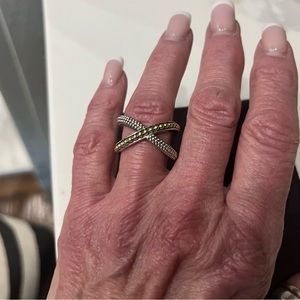 Lagos sterling silver and 18k X Ring